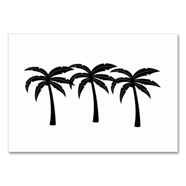 Numéro De Table Palmiers tropicaux (Devant)