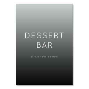Numéro De Table Panneau de bar à desserts minimaliste gris invitan