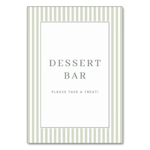 Numéro De Table Panneau de signalétique de bar à desserts minimali