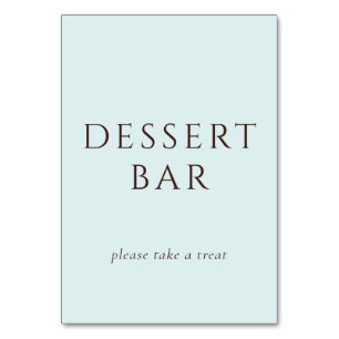 Numéro De Table Panneau de signalisation de bar à dessert minimali