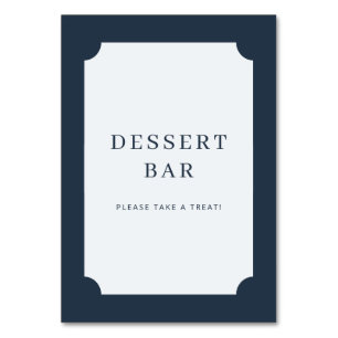 Numéro De Table Panneau de signalisation de bar à desserts minimal