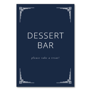 Numéro De Table Panneau d'invitation de bar à desserts minimaliste