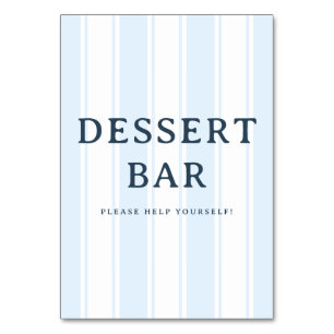 Numéro De Table Panneau d'invitation pour le bar à desserts à rayu