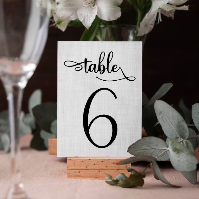 Numéro De Table Panneau mariage 3.5x5 | Tableau 6 (Créateur téléchargé)