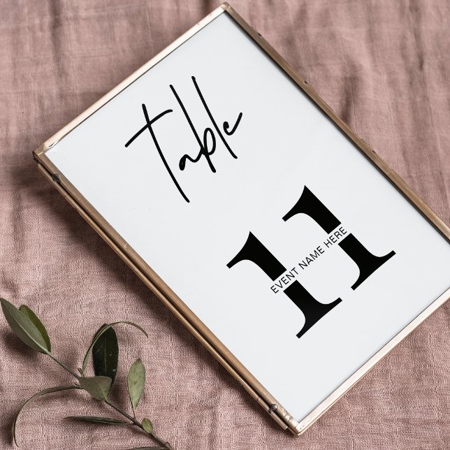 Numéro De Table Panneau Numéro de la table de réception minimale p (Créateur téléchargé)