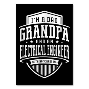 Numéro De Table Papa Grand-Père Ingénieur Électrique Rien Ne Me Fa