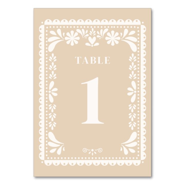 Numéro De Table Papel Picado Mariage Numéros de tableau moderne Me (Par défaut)