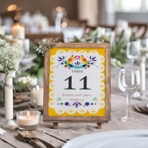 Papier mexicain Picado Jaune Nuestra Boda Mariage