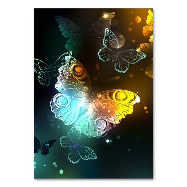 Numéro De Table Papillon lumineux et papillons de nuit (Par défaut)