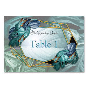 Numéro De Table Papillons du Paradis/Tropical Turquoise Splash