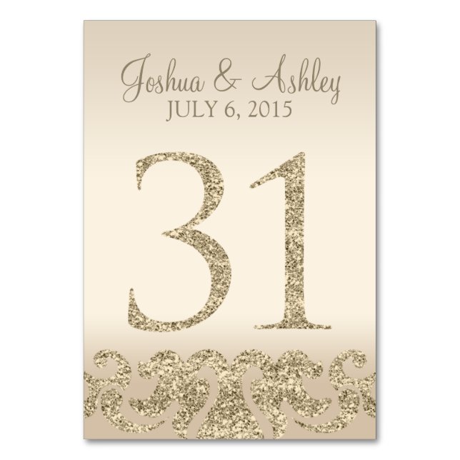Numéro De Table Parties scintillant Look Mariage Numéros de tablea (Par défaut)