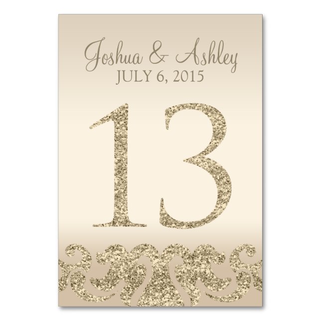 Numéro De Table Parties scintillant Look Mariage Numéros de tablea (Par défaut)