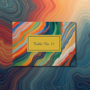 Numéro De Table pastel marbre abstrait destination africaine