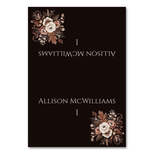 Numéro De Table Pays élégant moderne Ouest- Floral (Par défaut)