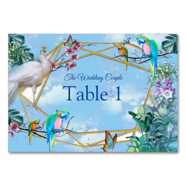 Numéro De Table Paysage tropical (Devant)