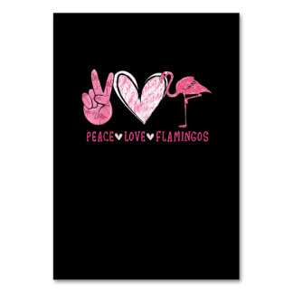 Numéro De Table Peace Love Flamingo | Flamingo Lover