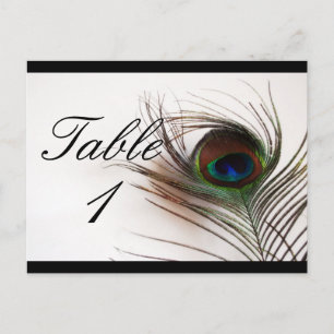 Numéro de table Peacock Feather Glamour