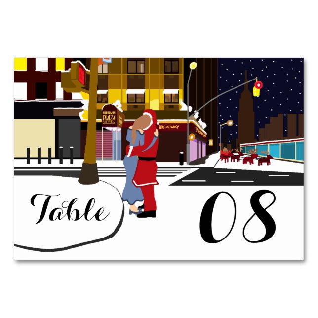 Numéro De Table Père Noël Kiss On Broadway Numéro de tableau (Devant)