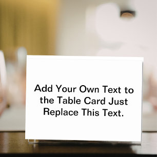 Numéro De Table Personnaliser Ajouter un nom Photo ou Illustration