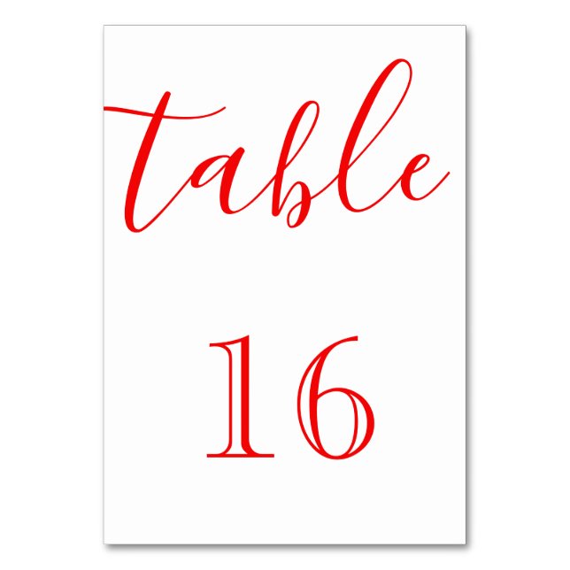 Numéro De Table Personnalisez Votre Propre Écriture Élégante (Par défaut)