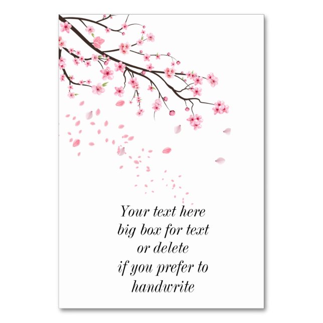 Numéro De Table Pétales Cherry Blossom à la traîne (Par défaut)