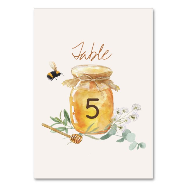 Numéro De Table Petit Baby shower de miel doux maman à abeille (Par défaut)