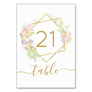 Numéro De Table Photo aquarelle moderne