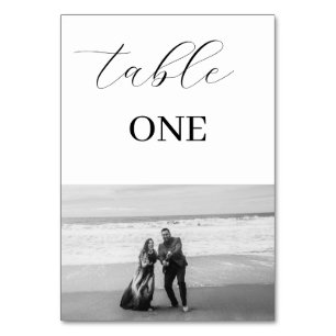 Numéro de table photo d'élégant minimalisme