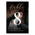 Photo et monogramme noir foncé Mariage élégant