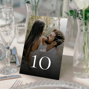 Numéro De Table Photo moderne avec Mariage de recouvrement noir
