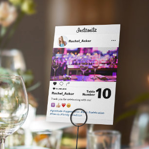 Numéro De Table Photo Social Media Bat mitzvah ou Bar Mitzvah