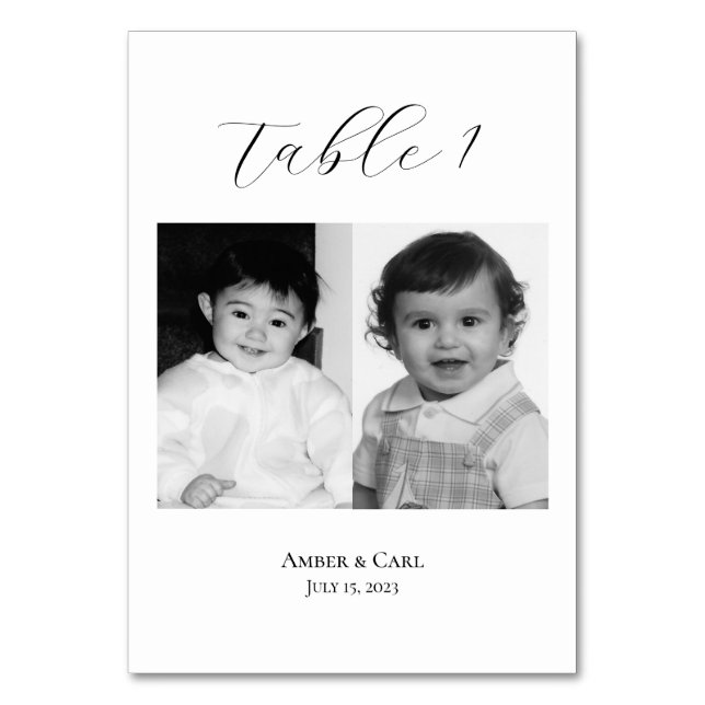 Numéro De Table Photos de l'âge de l'enfant Mariage Numéro de cart (Par défaut)