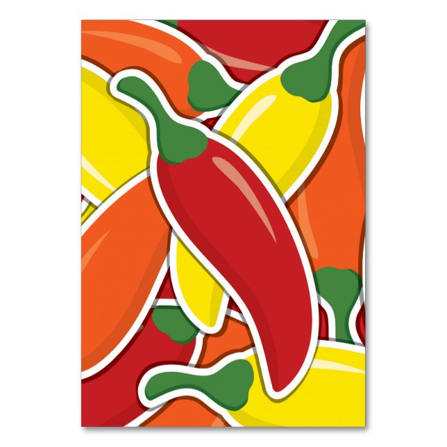 Numéro De Table Piments de piment mélangés Funky (Par défaut)