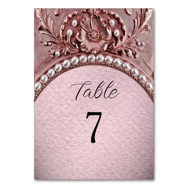 Numéro De Table Pink Flower Table Number (Par défaut)