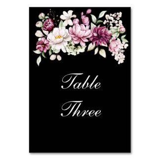 Numéro De Table Pivoine Fleurie Romantique Bloom