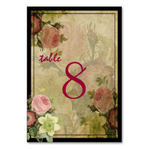 Numéro De Table PixDezines Cottage Vintage Roses/No de tableau.
