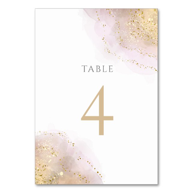 Numéro De Table plan d'aquarelle Tableau Numéro 4 (Par défaut)
