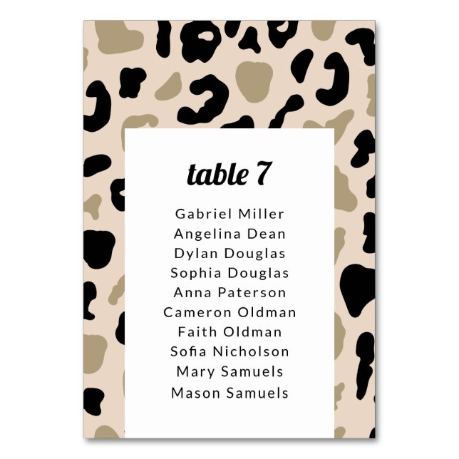 Numéro De Table Plaques grises noires sur beige. Tableau d'assise  (Par défaut)