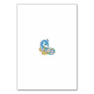 Numéro De Table Point, Sherpa Blue, Design de sable doré