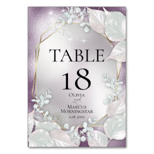 NUMÉRO DE TABLE Poireau de Aubergine