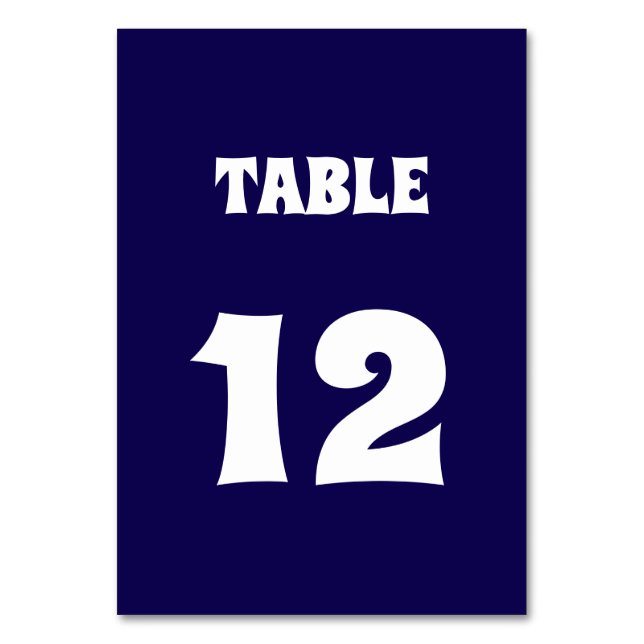 Numéro De Table Police moderne Gras Whimsical Bleu foncé (Par défaut)