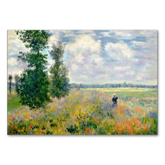 Numéro De Table Poppy Fields near Argenteuil by Claude Monet