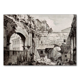 Numéro De Table Portique d'Octavie Rome Art en Noir et Blanc