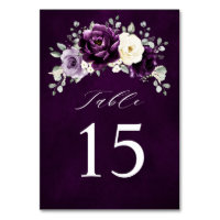 Poupée d'aubergine Plum Ivory Blanc Floral Mariage