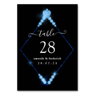 Numéro de table pour les 60 ans de mariage diamant