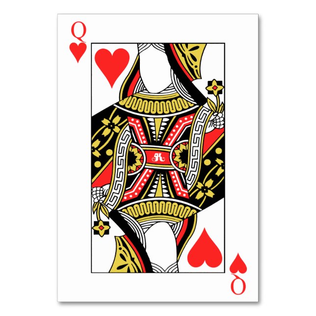 Numéro De Table Queen of Hearts - Ajouter votre image (Par défaut)