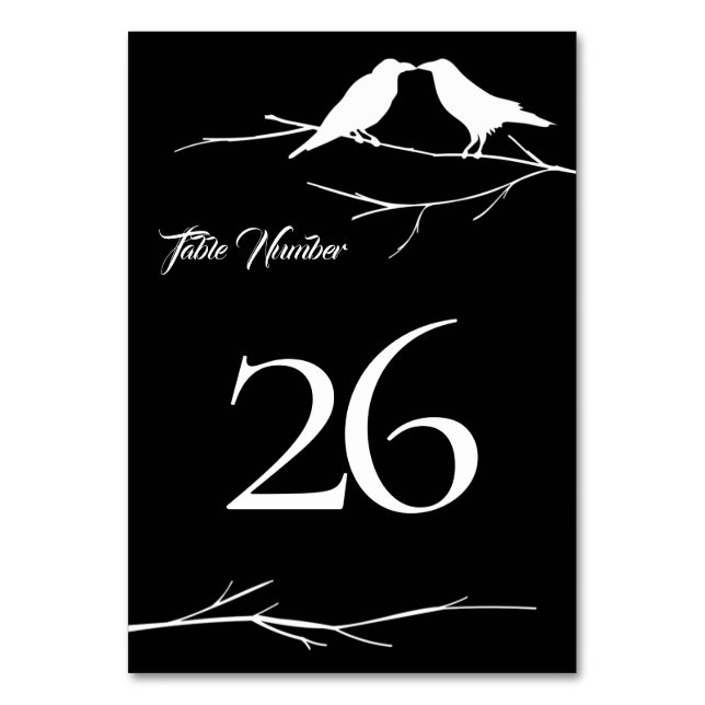 Numéro De Table Ravens Mariage gothique (Dos)