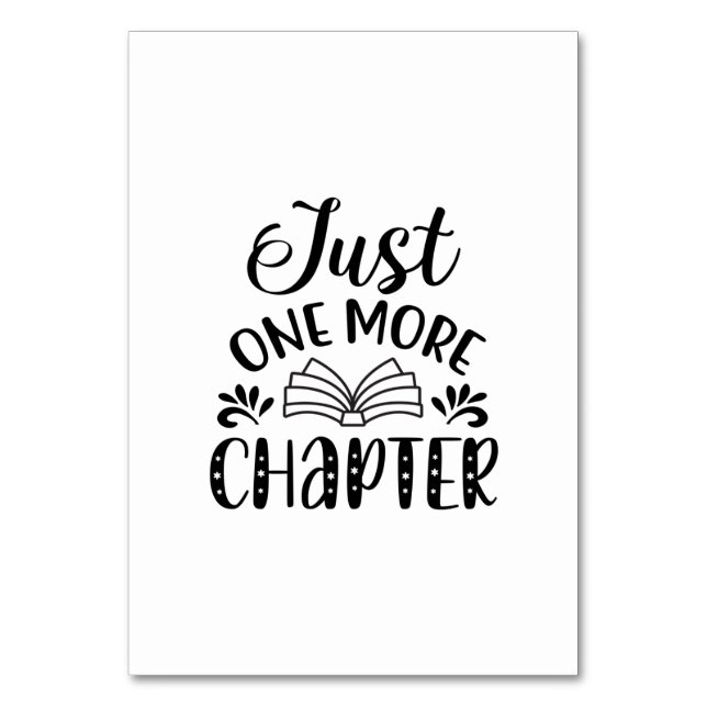 Numéro De Table Reading Art Just One More Chapter (Par défaut)