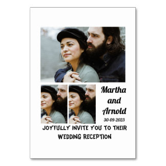 Numéro De Table Réception de mariage coutume 3 Photo Collage