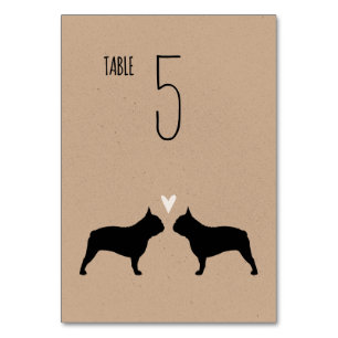 Numéro De Table Réception De Mariage De Chiens De Chiens De Chien 